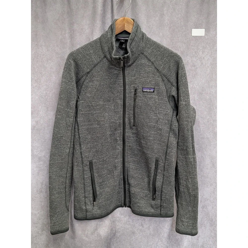 Patagonia Men Better‎ Sweater Fleece Jacket Nickel With Forge Grey Small C5